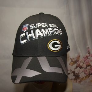 Green Bay Packers Super Bowl Champions Hat XLV Reebok On Field Baseball Cap 2